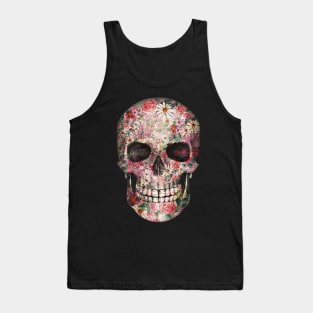 Sprinkles Floral Skull Skeleton Tank Top